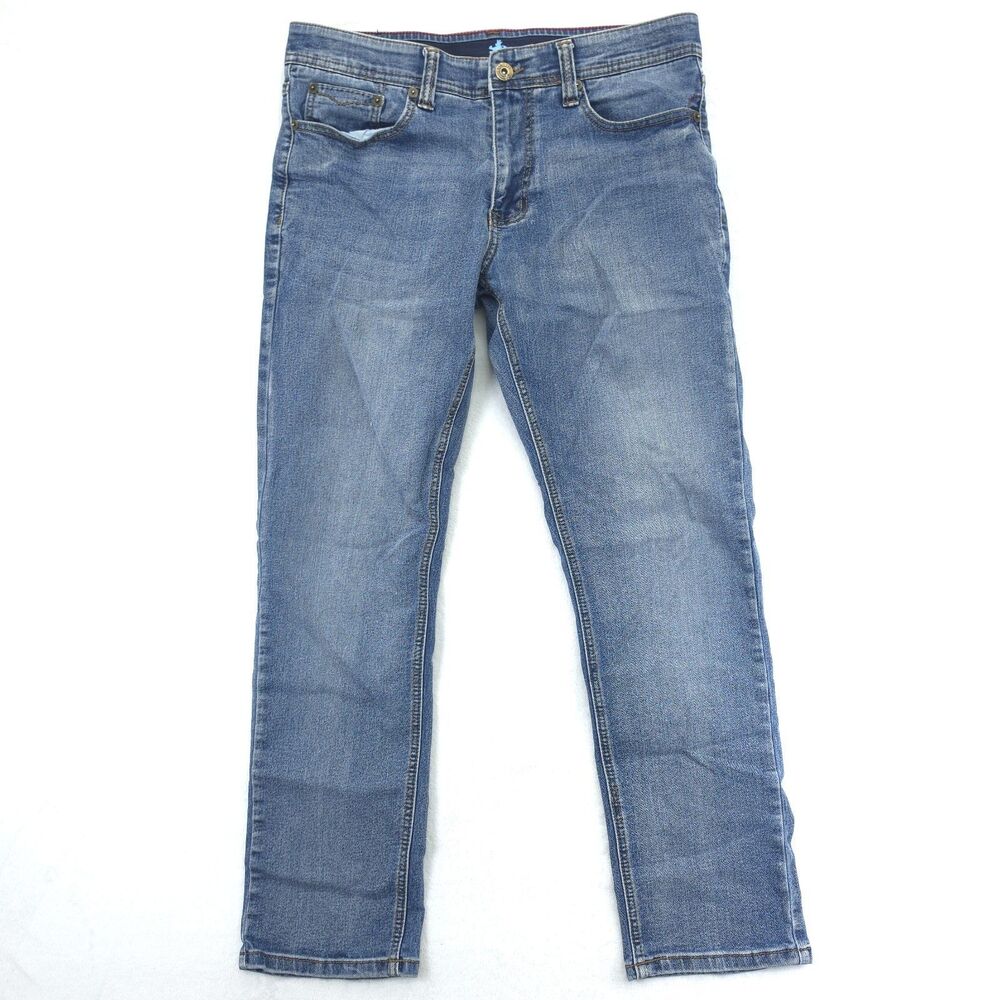 Nat Nast Jeans Mens 32x30 (32x27) Blue Straight Leg Stretch Denim